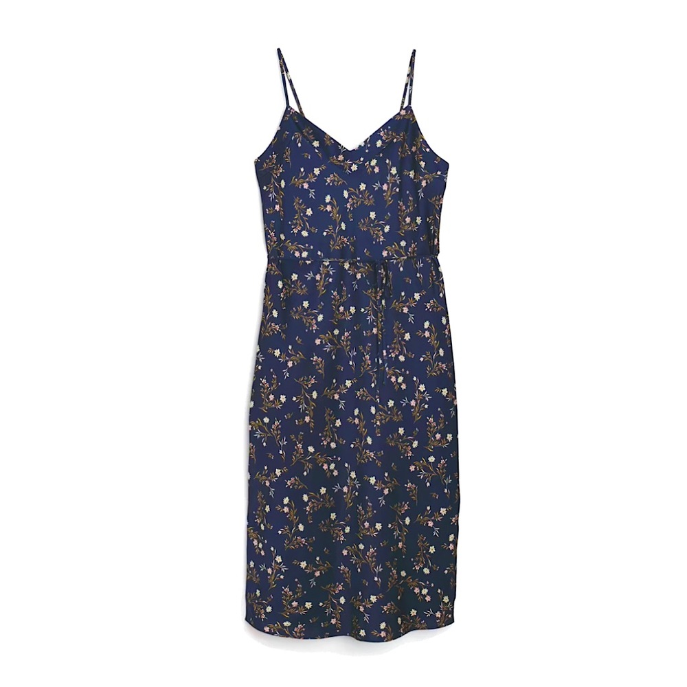 Maya Stretch Satin Midi Slip Dress new with tags size small